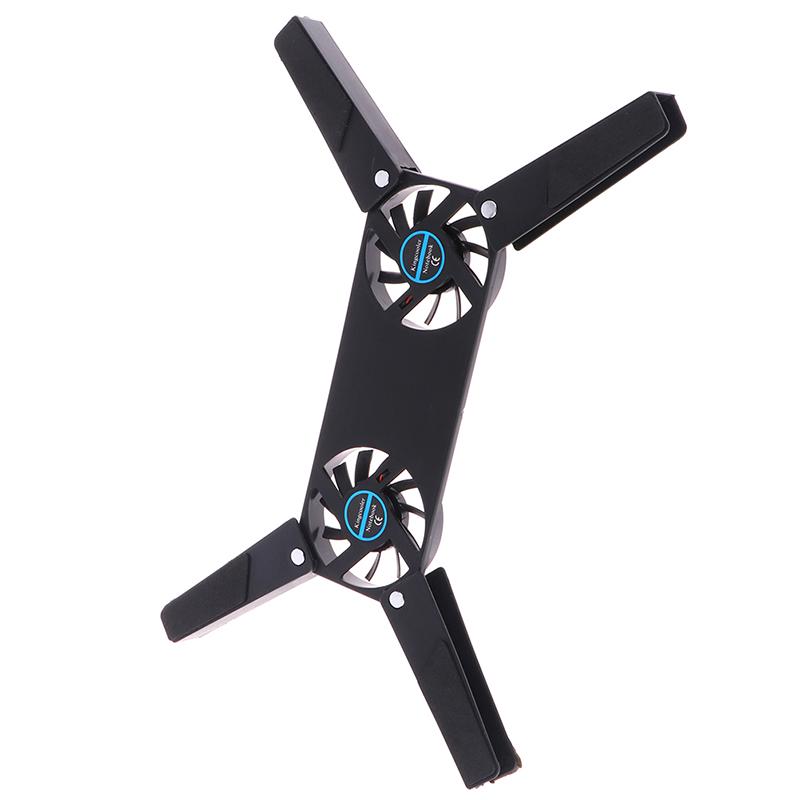 Laptop Desk Support Dual Cooling Fan Notebook Computer Stand Usb Rack Holder