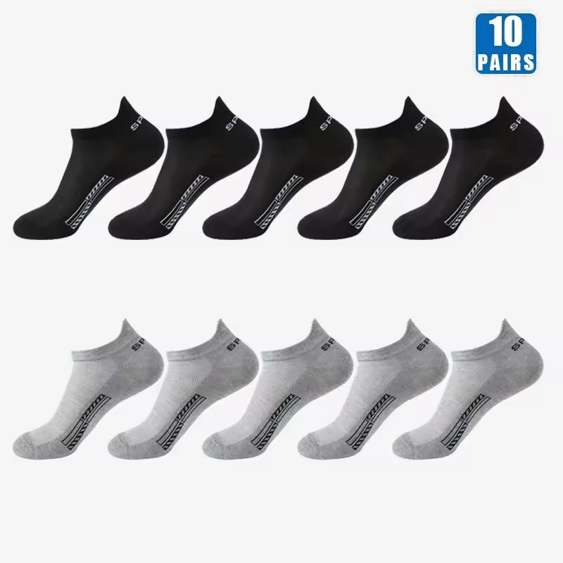 1/10/20/30 Paar Unisex Kurze Socken Modische Sportliche Niedrig Geschnittene Rundhals Knöchelsocke Mesh Schweißabsorbierend Atmungsaktiv Lässige Socke