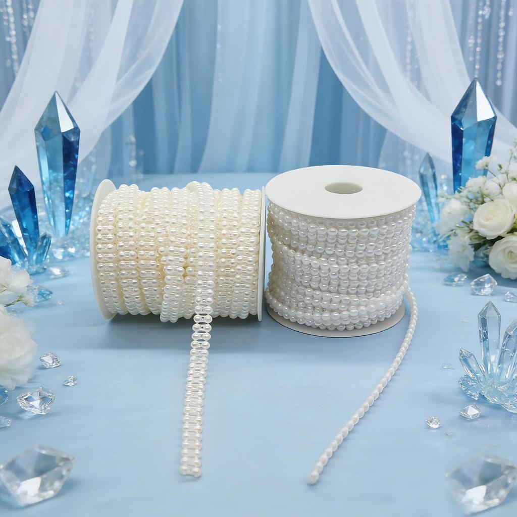 Snowflake Sunflower Floral & Pearl Chain Beads for DIY Wedding Decoration