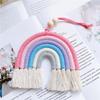 BeHandwovens Cotton Rope Rainbow Tassels Wall Car Pendants Rainbow Wall Hangings Holiday Decorations