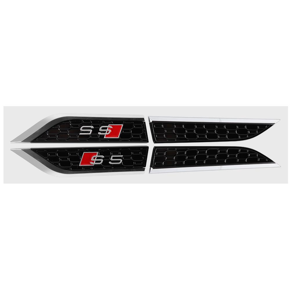 1 Pair 3D ABS S5 Badge Car Fender Side Wing Emblem Sticker Auto Refit Decals For WQ RS5 A1 A3 8P A4 B5 B6 B7 B8 C5 S RS TT RSQ 4Rs34