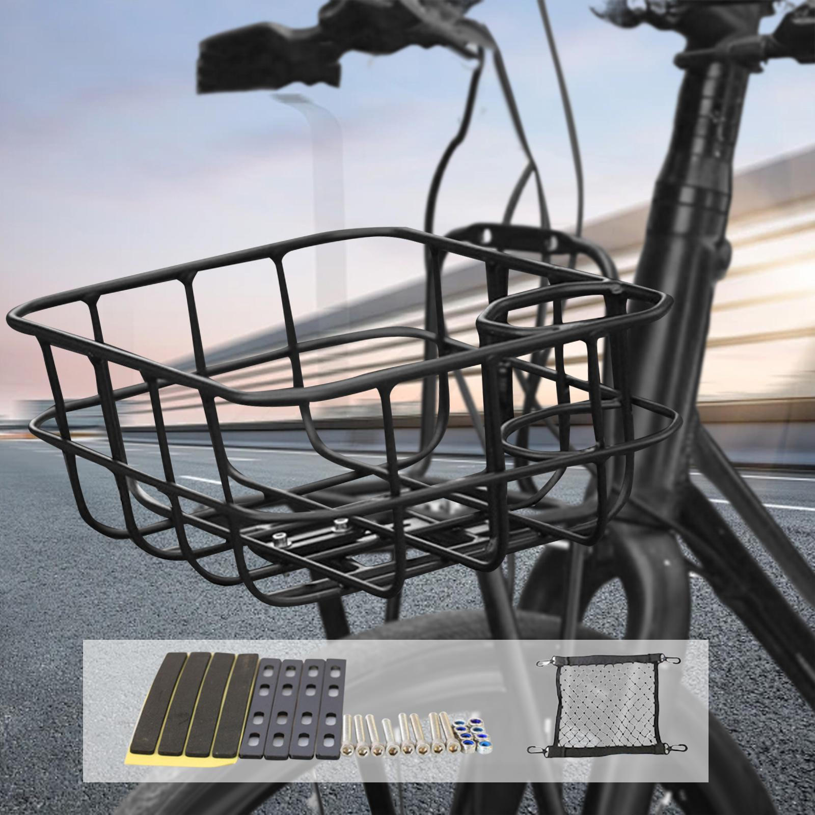 

Велосипедная корзина Алюминиевый сплав Велосипедный багажник Легкая установка Крепление Переноска для питомцев Велосумка Black Iron Sheet