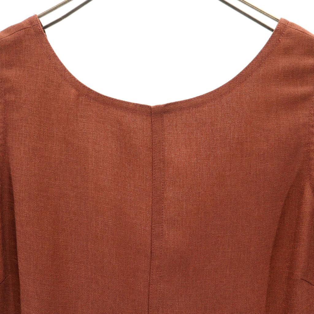 Ron Herman No Sleeve Long Dress S Brown Women Used