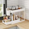 Pull-Out Pantry Organizer Multi-Tier Adjustable Kitchen Storage Shelf for Spices Utensil Under Sink Cabinet Countertop Organizer