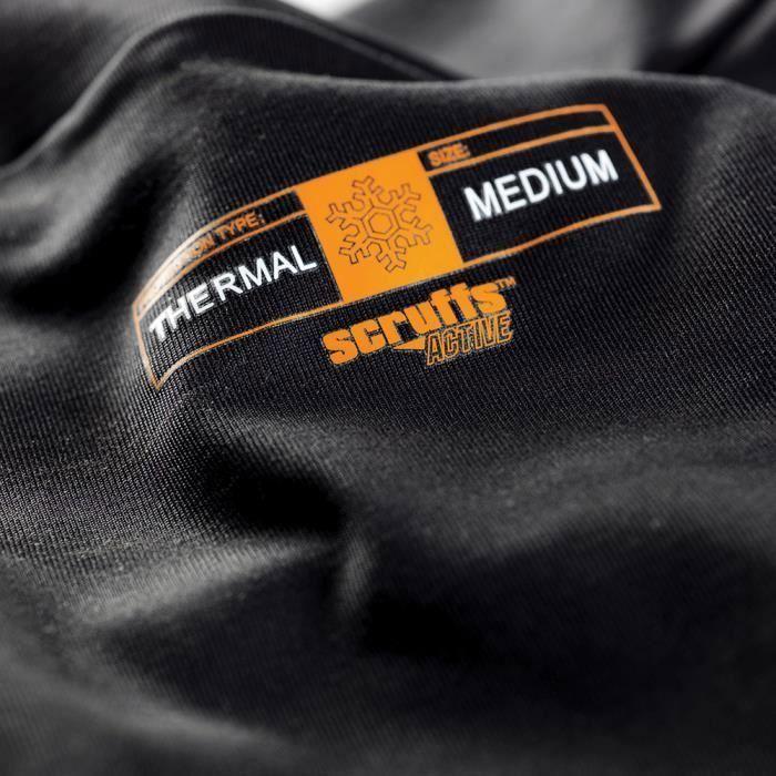 T-shirt sous-vêtement thermique - Scruffs - T51370 - Noir - Respirant - Confort optimal