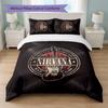Nirvana Print 3Pcs Bedding Set Duvet Cover With Two Pillowcases Soft Bed Linen For Household Bedroom