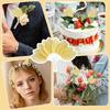 200pcs Gold Leaves Artificial Flowers,Artificial Silk Leaves, Fake Leaves with Stems Crafts Fake Faux Wired Single Leaf for DIY Crafts Floral
