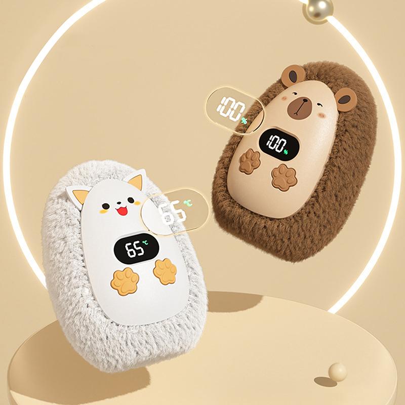 Peluş El Isıtıcı Kış Mini Taşınabilir Üç Hızlı Ayar Uzun Pil Ömrü Akıllı Sıcaklık Kontrolü El Isıtıcı