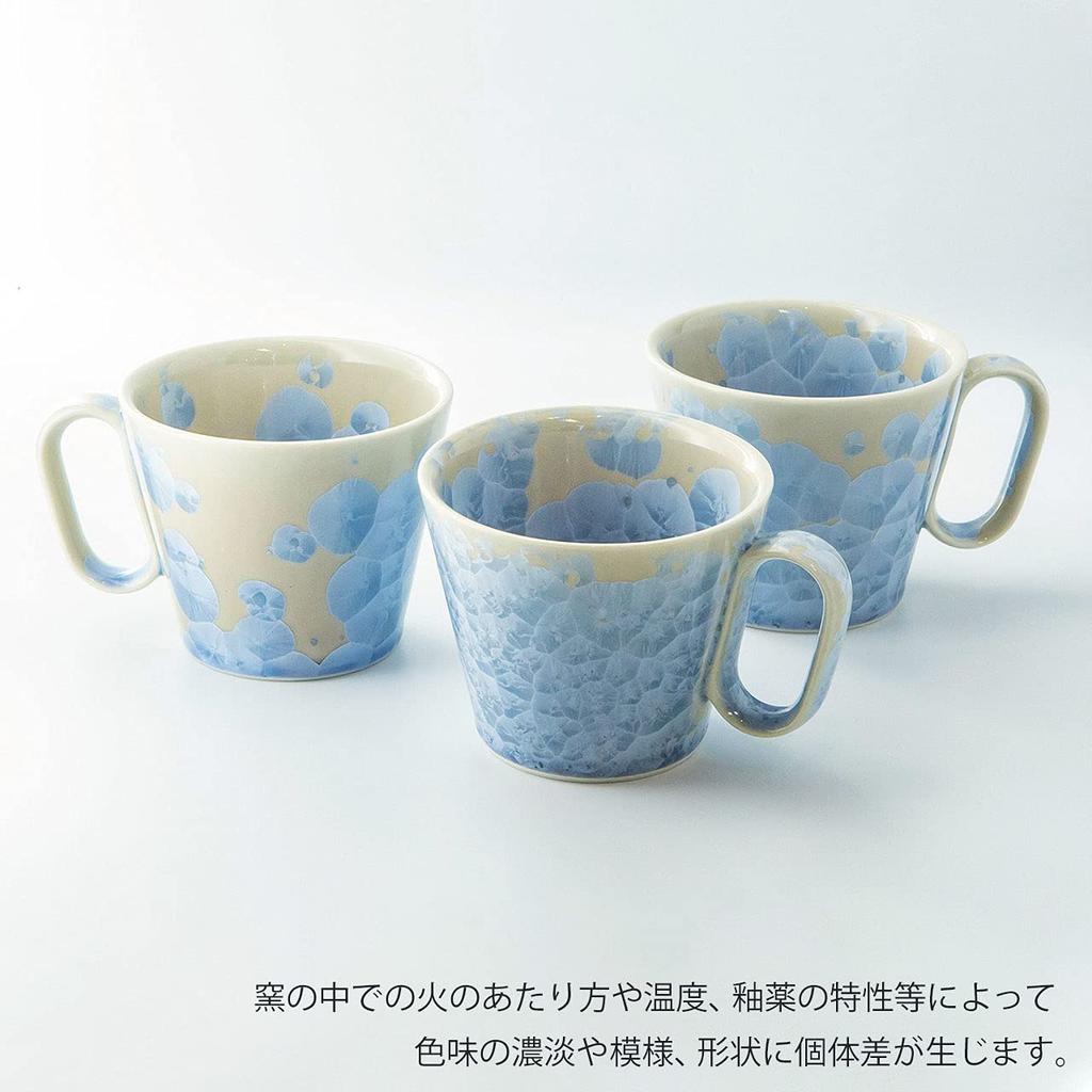 Wired Beans Eternal Mug, Kyoto Ware Flower Crystal Design Coffee Cup, 240ml, In a Japanese Cedar Box (Silver Wisteria)