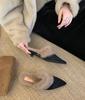 2025 Autumn and Winter New Pointed Head Thin Heel European and American Fashion High Heel Fine Heel Slippers Bag Head Empty Women's Shoes
