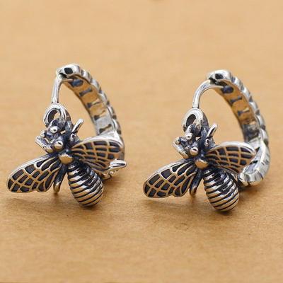 Spreading Bee Earrings Personalized Small Insect Stud Earrings Retro Old Fashion Trend Earrings Women's