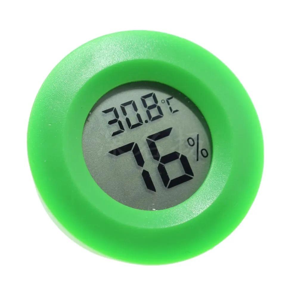 -50~ +70°C Mini LCD Digital Thermometer Hygrometer Round Temperature Humidity Tester Sensor Detector For Freezer Cigar Box