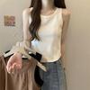 Women Summer Solid Tank Tops Sports Crop Tops Knit Camis Tops