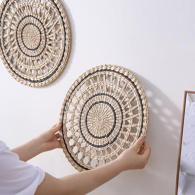 Boho Hand Woven Wall Baskets Hanging Home Decorative Rustic Wall Basket Decor Pendants for Kitchen Farmhouse Table Living Room