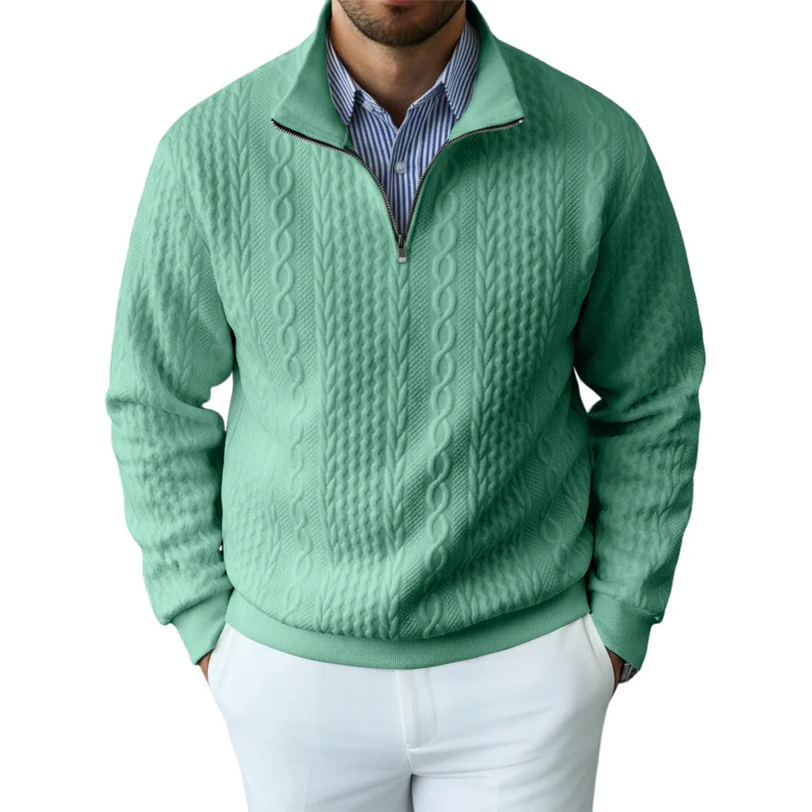 

Men s Quarter-Zip Collared Sweatshirt L