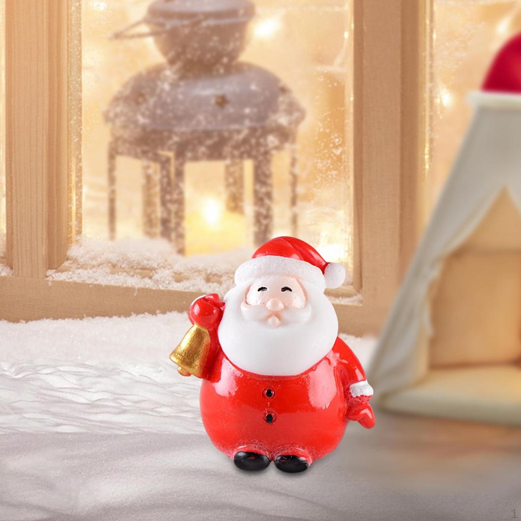 Christmas Old Man Figurine Sculpture Small Character Miniature for Home Decor Decoration