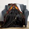 1PC Reaper, Gothic Rose Window Blanket, Throw For Sofa, Bed, Travel, Camping, Livingroom, And Bed, Printing Blanket With Soft And Warm Fabric yy250918