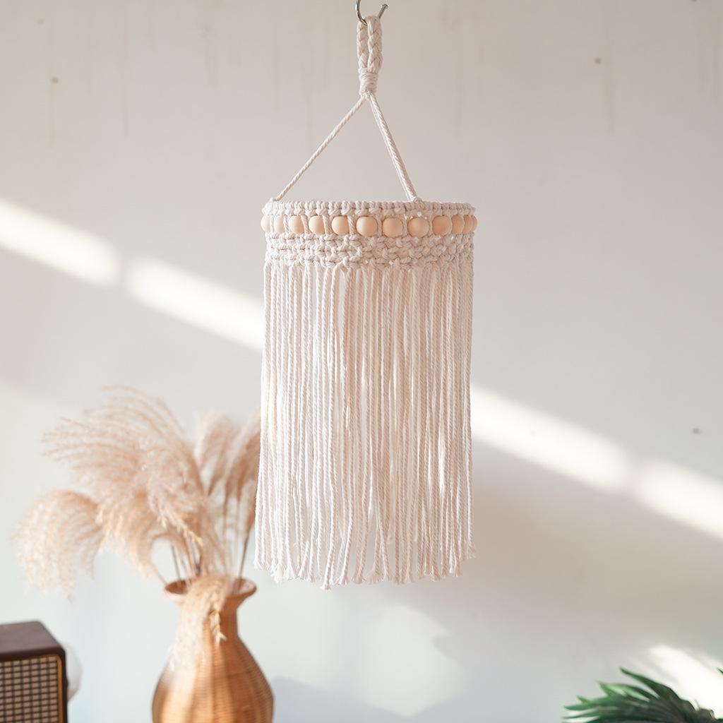 Nordic Bohemian Handwoven Cotton Rope Pendant Lamp for Living Room, Bedroom, and Coffee Shop