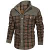 Large Size Autumn and Winter Men's Retro Plaid Splicing Warm Wanderer Jacket Is In Stock