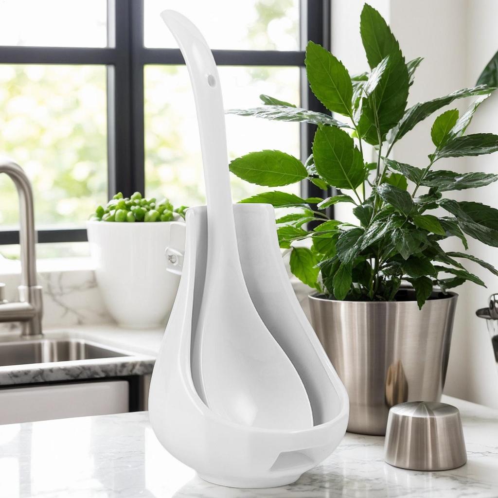 Standing Spoon Rest Standing Spoon Rest For Stove Top Dishwasher Safe Ceramic Kitchen Cooking Spatula Organizer For Counter