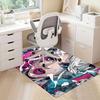 1pc Office Carpet Chair Mats Cyberpunk Anime Girl Perfect for Decorating Office Chairs, Living Rooms, Or Bedrooms,Polyester Carpet