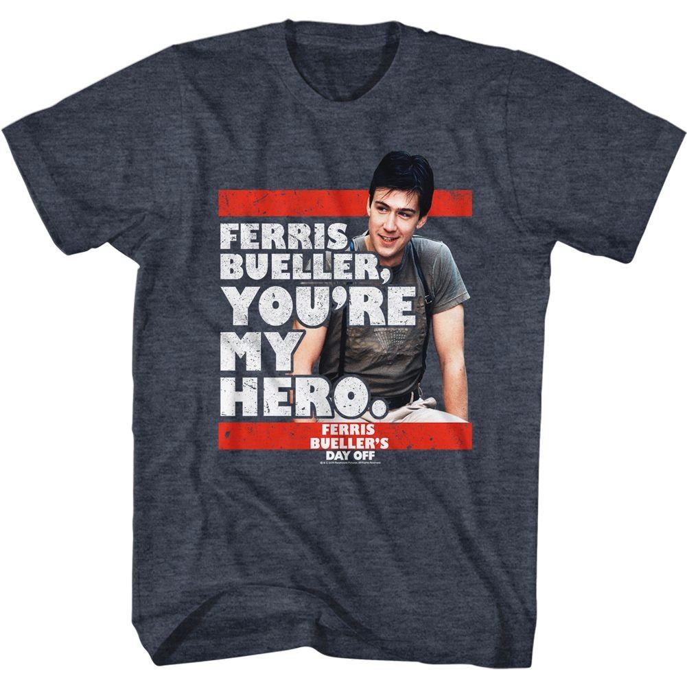 Ferris Beuller s Day Off - My Hero - Short Sleeve - Heather - Adult - T-Shirt M