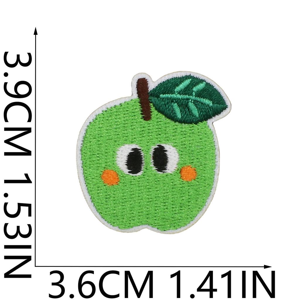 Orange Banana Embroidery Cloth Sticker Rose Patch Sticker Clothes Decoration Cute Cartoon Fruit Cloth Sticker Computer Embroidery Label