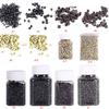 Hair Extension Beads 200/500/1000/2000PCS 3X5mm Silicone Lined Hair Extension Link Rings Beads Loops Tools 12 Types