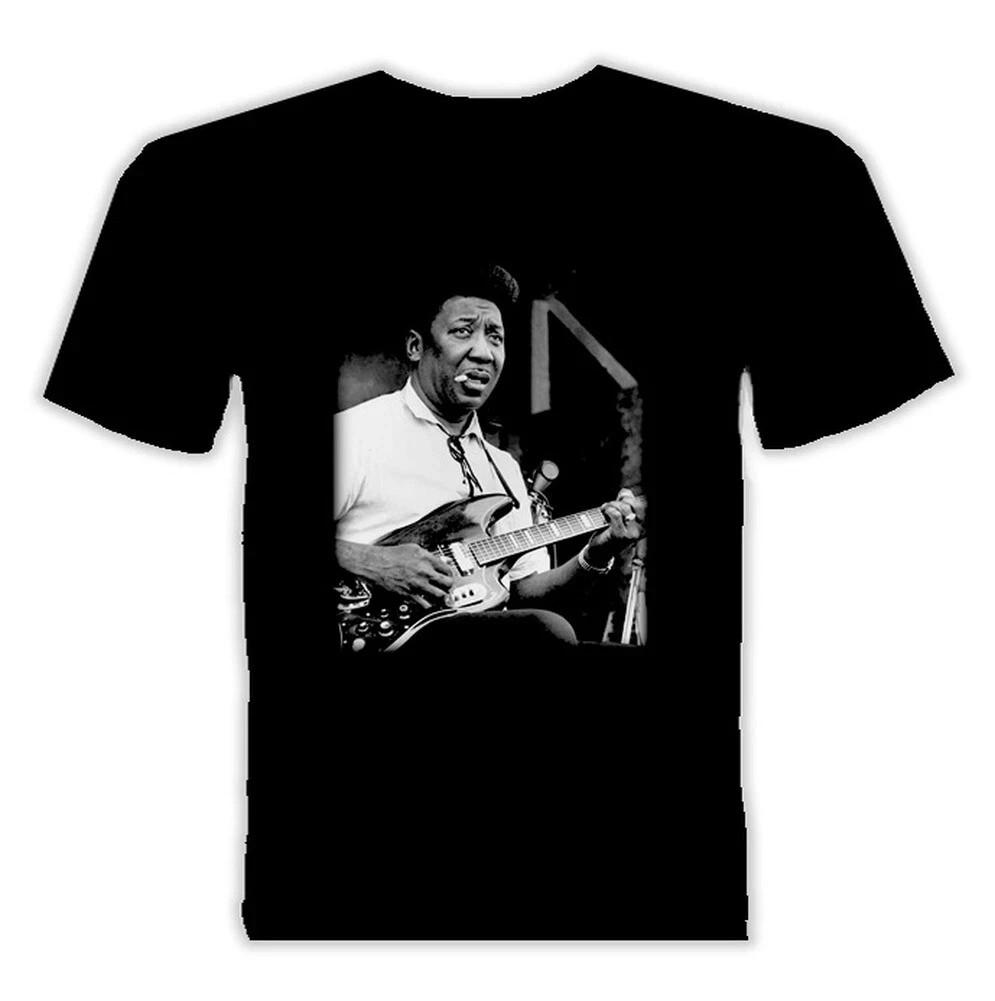 Muddy Waters Blues Gitarrist Schwarzes Baumwollhemd S5XL Cl284