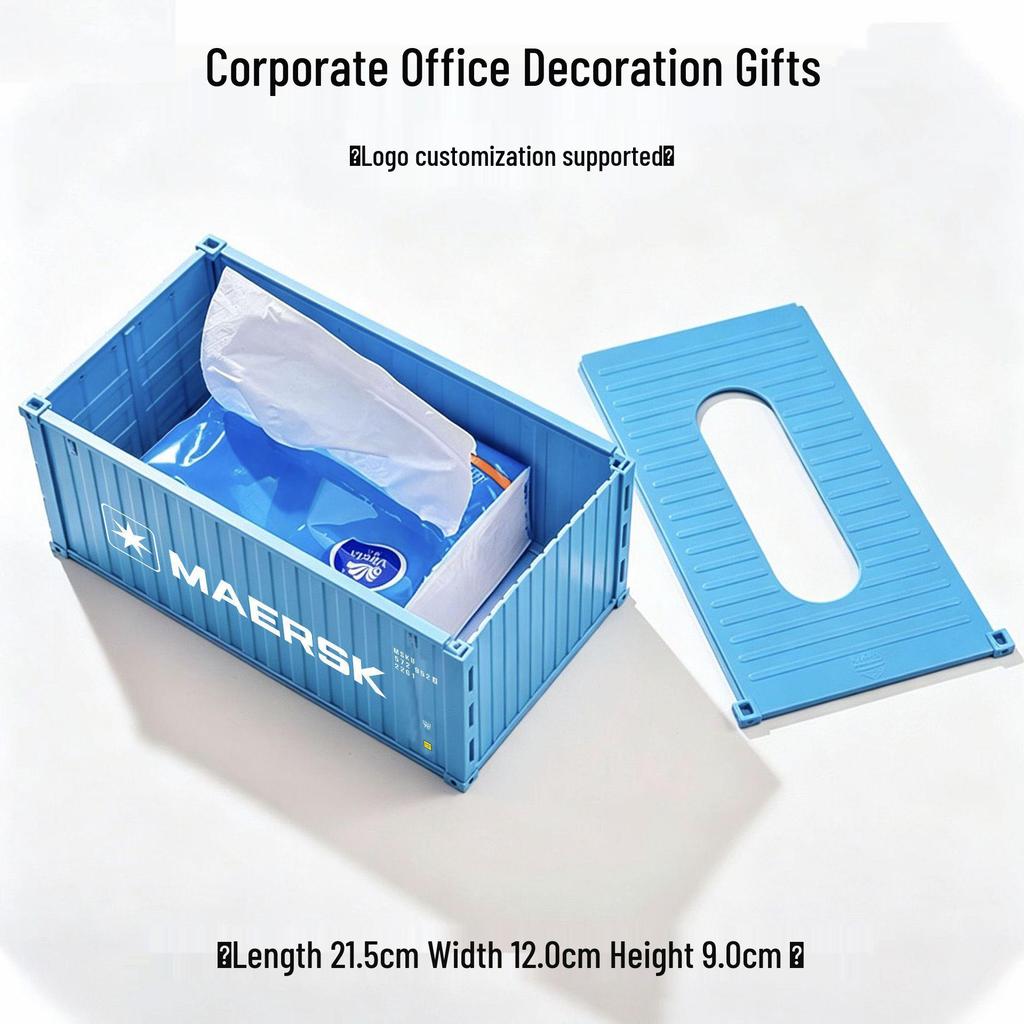 Tissue Dispenser Box Cargo Container Model - Creative Desktop Ornament