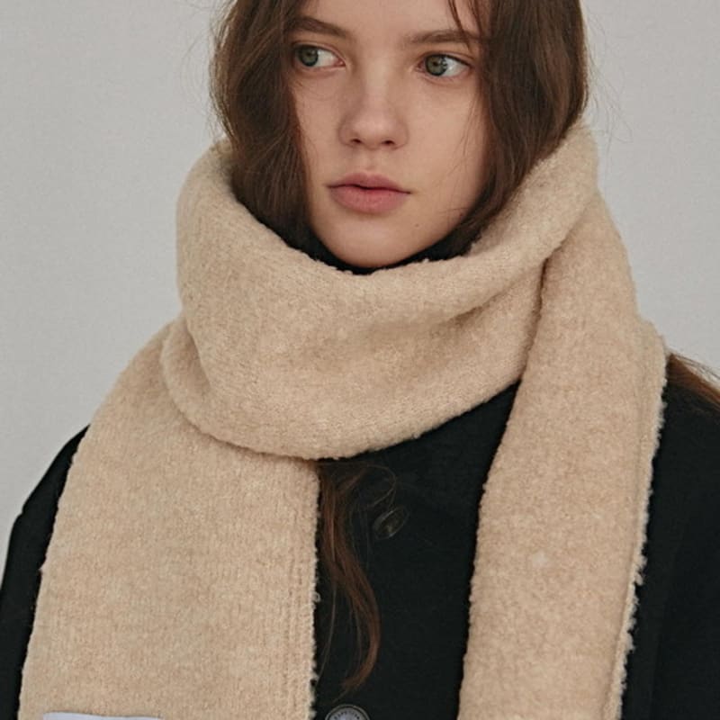 

YAN13 FLUFFY DEEP MUFFLER_LIGHT CORAL ONE