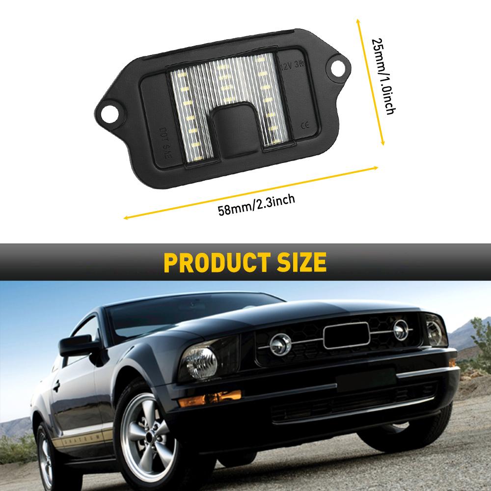 1Pcs 6000K LED License Number Plate Light Bulb 1140LM for Ford Mustang 2005 2006 2007 2008 2009 Base Bullitt Shelby GT Shelby