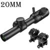 FIRE WOLF 1-4x20 Rifle Scope Green Red Luminous Scope Rangefinder Crosshair Optical Sight Hunting Scope