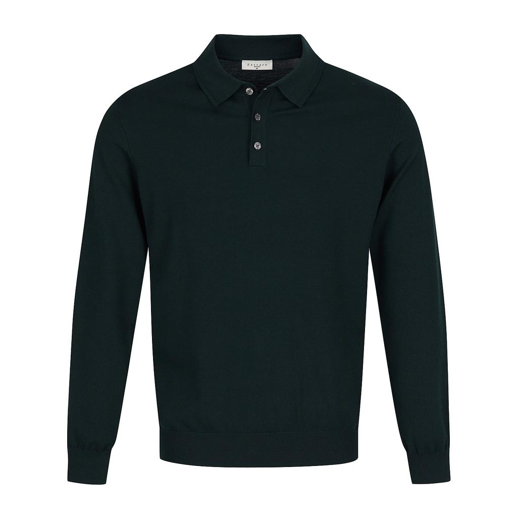FERRAROMILANO Basic Collared Knit D/Green (Am0Gtsy10123)