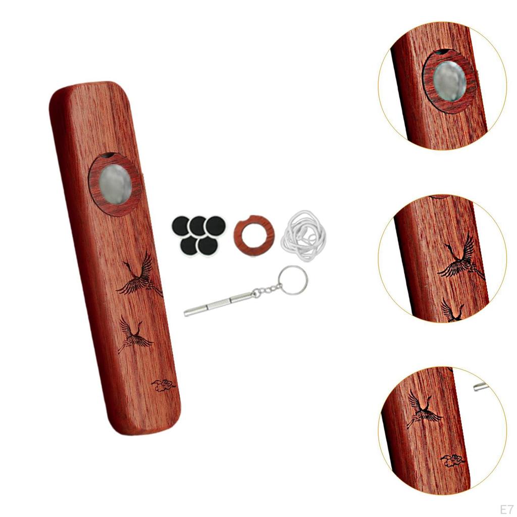 Kazoo Flute Crafted From Wood with Accessories for Outdoor Celebrations