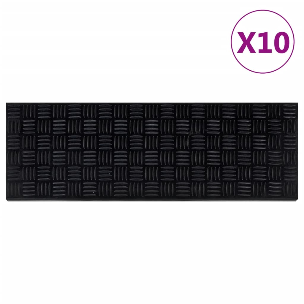 Vidaxl Nakładki Na Schody, 10 Szt., 25X75 Cm, Gumowe
