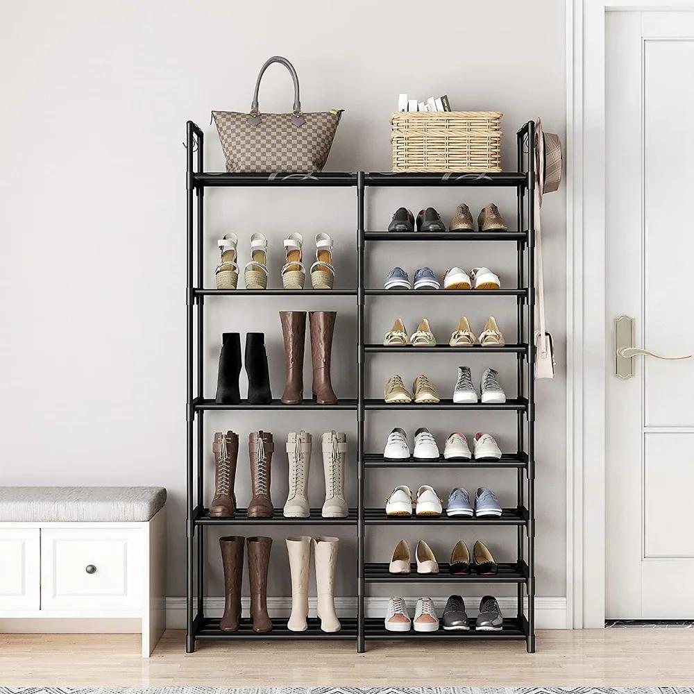 Shoe Rack Organizer Entryway Household Shoes Cabinets Easy To Assemble Sneakers Storage Racks Save Space 3 Rows Boots Organiser
