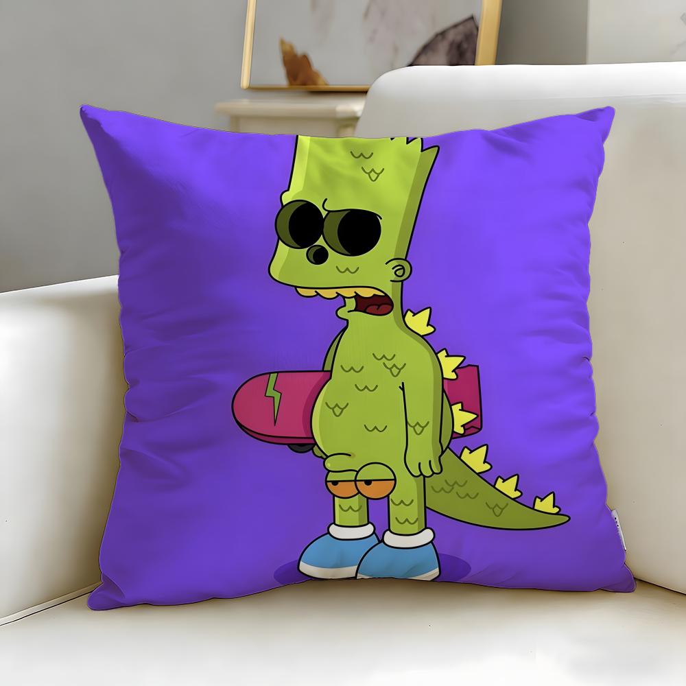 classic cartoon The Simpsons Cushion Cover Soft EasyWash Pillow Case Versatile for Couch Bed Travel and Office 30X30cm