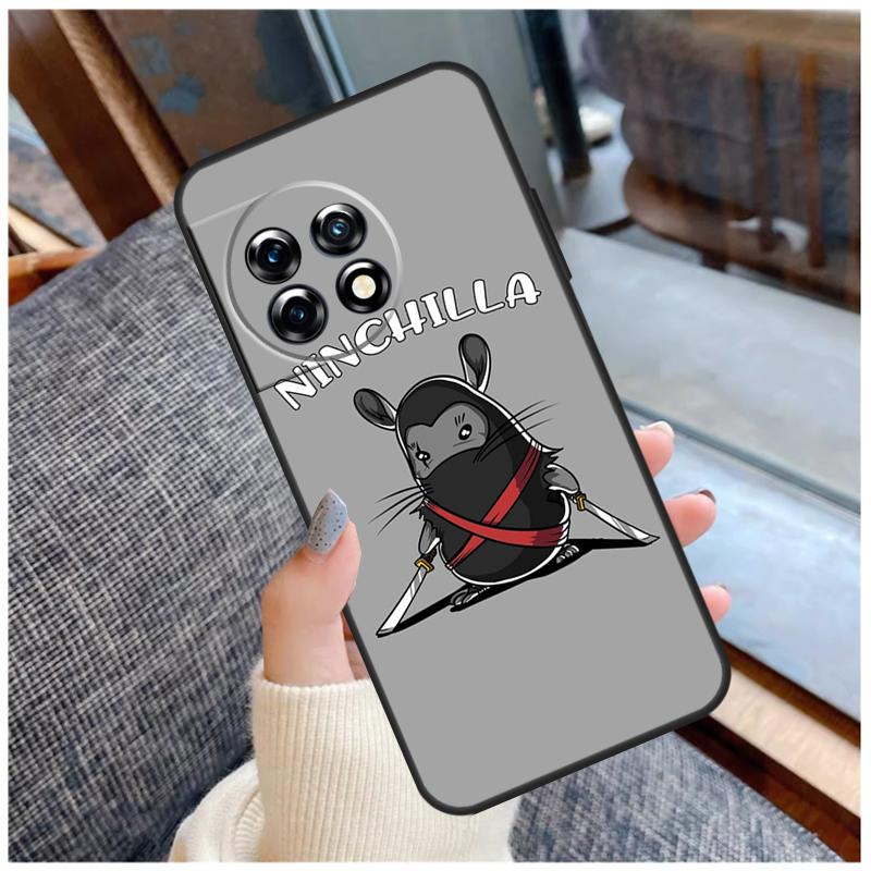 Cute Cartoon Chinchilla Case For OnePlus 13T 8T 10T 9 10 Pro 15 13 12 11 13R 12R Nord CE 5 2 3 4 Lite N20 N30 Coque