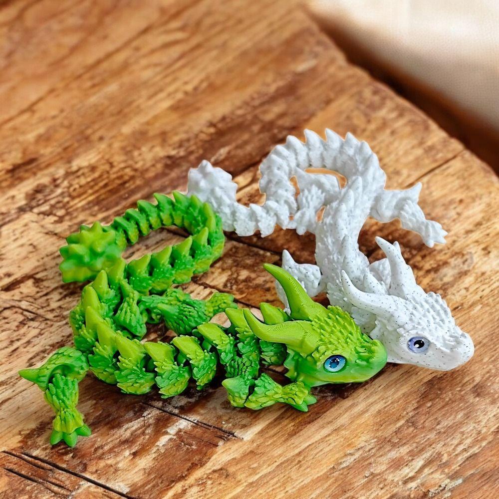 All-in-one Molding 3D Printed Dragon Chinese Dragon 3D Articulated Dragon Toys  Kid Gift