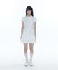 Kasiko Puff Preppy Mini Dress White