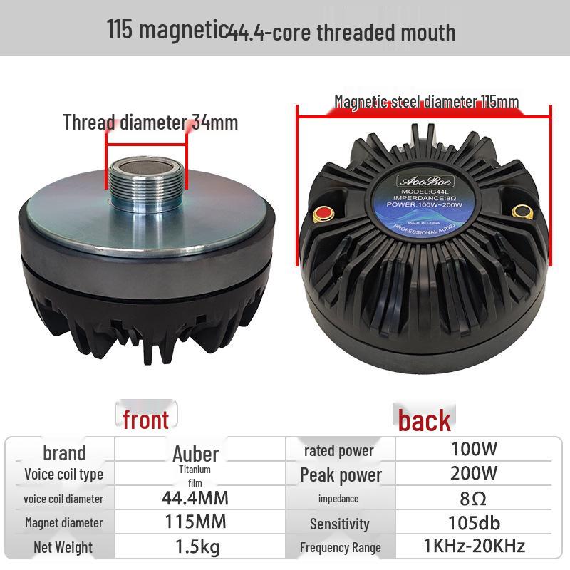 Dual Magnet 3-4" Round Tweeter Bookshelf Speaker, 4-8 Ohm, with Car Card Holder, Ideal for KTV.