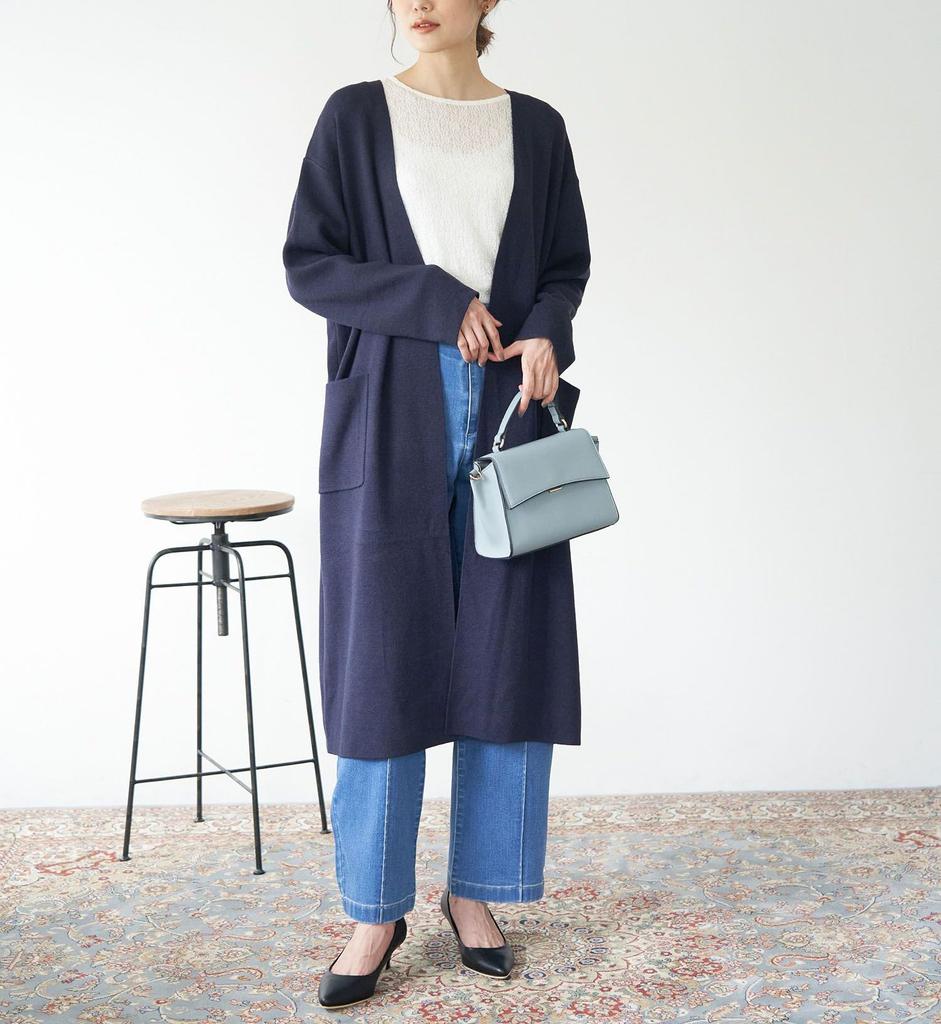 ROPE PICNIC Knit Cardigan GDK63010 Navy Women's (WEB Exclusive) (40)