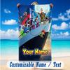 Beach Towel Custom Name Text, Quick Dry Large Towel For Beach HomeHotel Transylvania