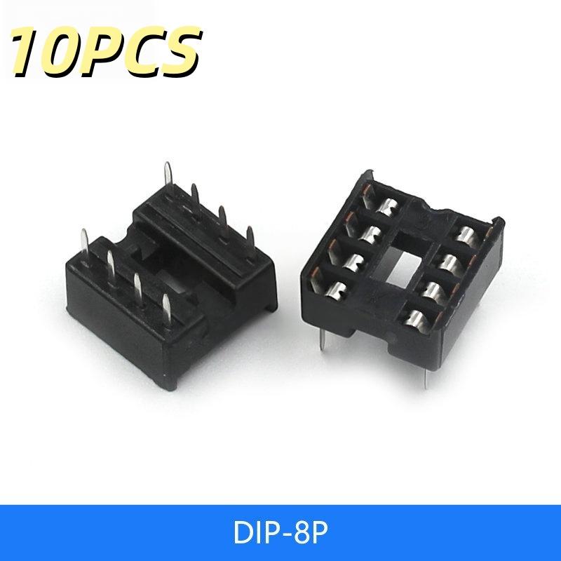 10Pcs Dip6 Dip8 Dip14 Dip16 Dip18 Dip20 Dip28 Dip40 Pins Round Hole Ic Socket Connector Dip 6 8 14 16 18 20 24 28 40 Pin Sockets