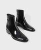 Firenze Atelier Hidden Zipper Detail Slim Toe Ankle Boots 3343 [Black Box]