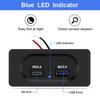 12V RV USB Wall Outlet 18W PD USB-C Quick Charge 3.0 USB-A Socket Car Charger Waterproof Power Socket Adapter Panel with LED