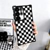 Retro Classic Chess Board Grid Soft Phone Case For Samsung Galaxy S26 Ultra S25 Edge S24 FE S23 Plus S22 S21 + S20 Plating Anti-