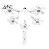 Adjustable Angle Fan Light 3/4/5 Blade Ceiling with & Remote Control, 2-in-1 Silent LED Drone Energy Saving Foldable Blades, 3-Speed Dimmable