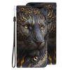 Handmade PU Leather Flip Case for iPhone X/11/12/13/14/15/16/17 Series - Anti-Slip Shockproof Cover with Wrist Strap & Heart/Rose Cat Designs